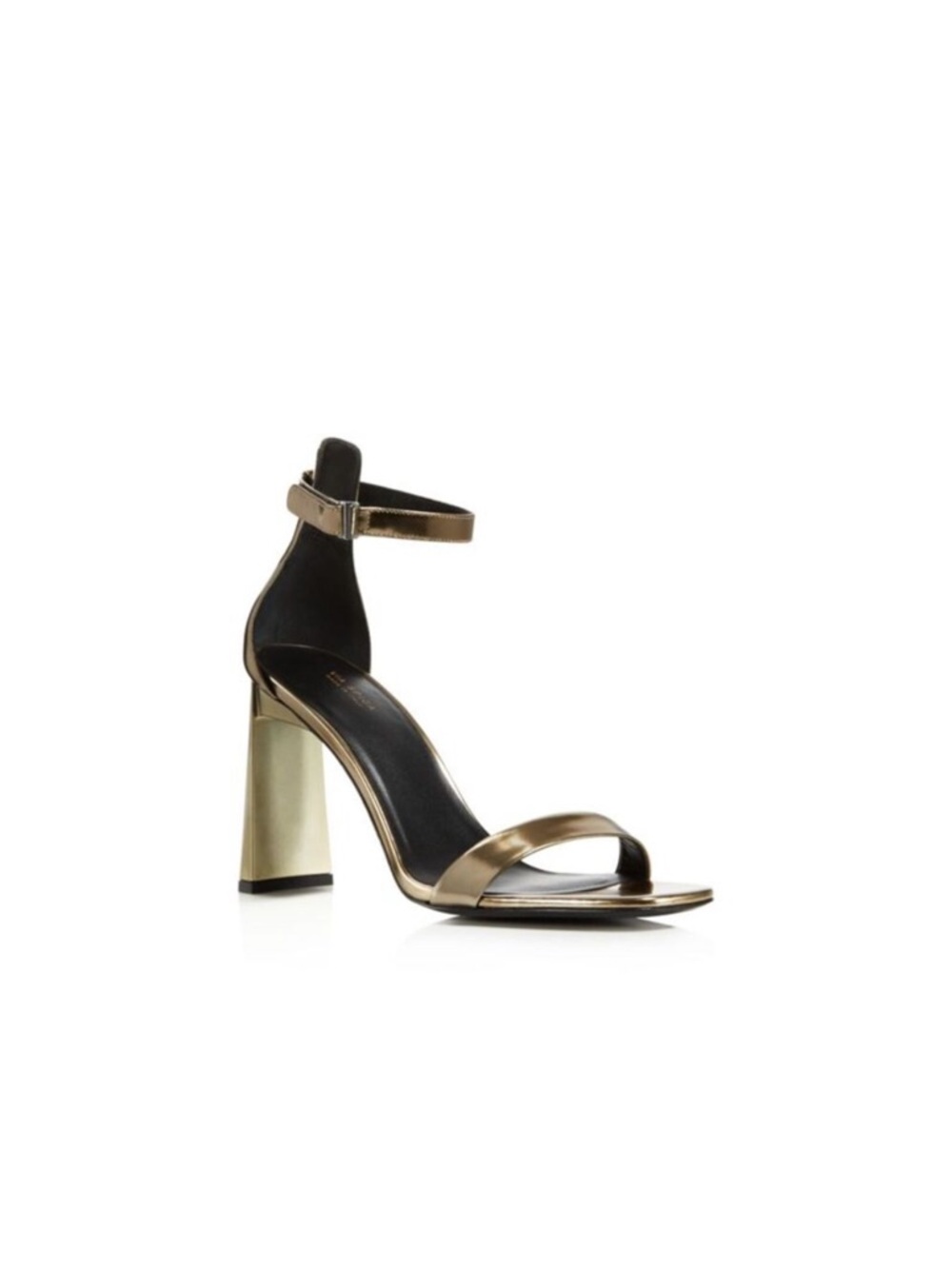 VIA SPIGA Womens Gold Heel Faxon Square Toe Buckle Leather Sandals 9.5 M - Picture 7 of 14